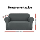 Artiss Sofa Cover Elastic Stretchable Couch Covers Grey 2 Seater.